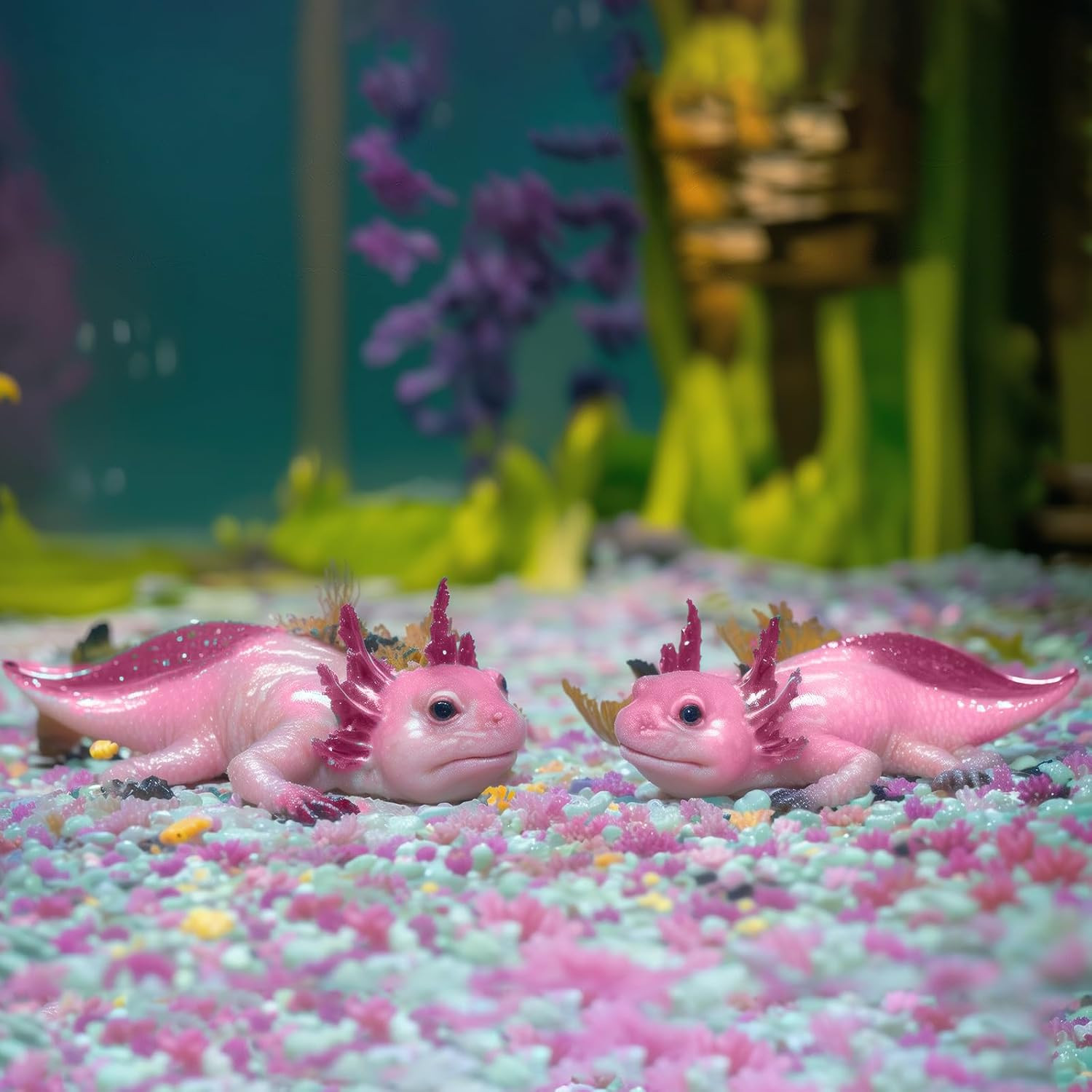 Large Axolotl Resin Molds Silicone, 3D Detailed Animal Silicone Molds, Flexible