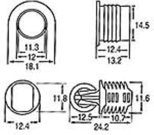 Plastic Grille Pegs for Speaker Covers - 7/16" Ball & Socket Type - 4 Pack