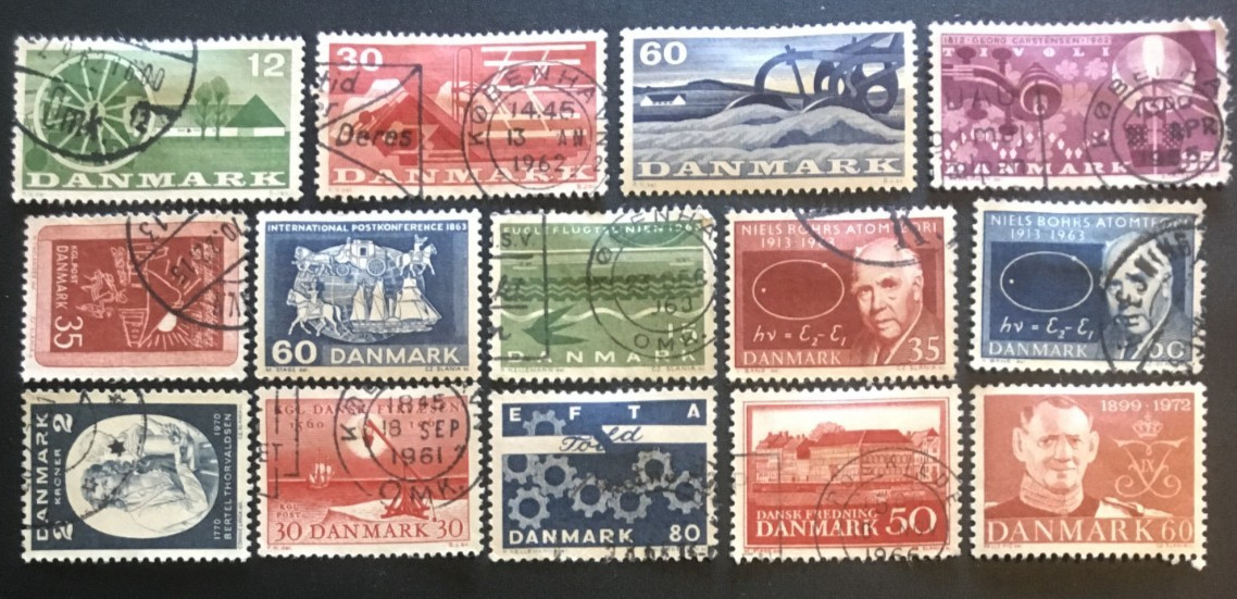 DENMARK COLLECTION OF OLD STAMPS 2 PICS LOT 10