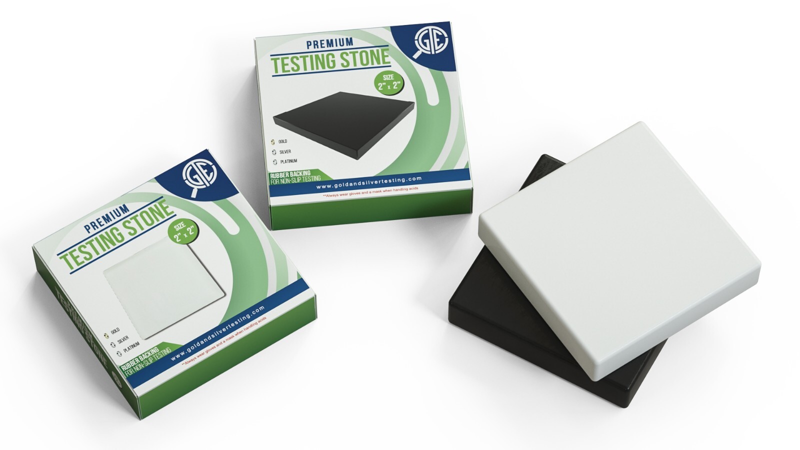 4 Gold Silver Platinum Jewelry Tester Scratch Streak Stones Acid Testing 14K 18K