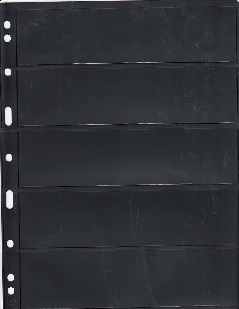 Lighthouse Vario 5S Stock Stamp Pages 5 Rows Professional Pack 25 Black 2 Sides