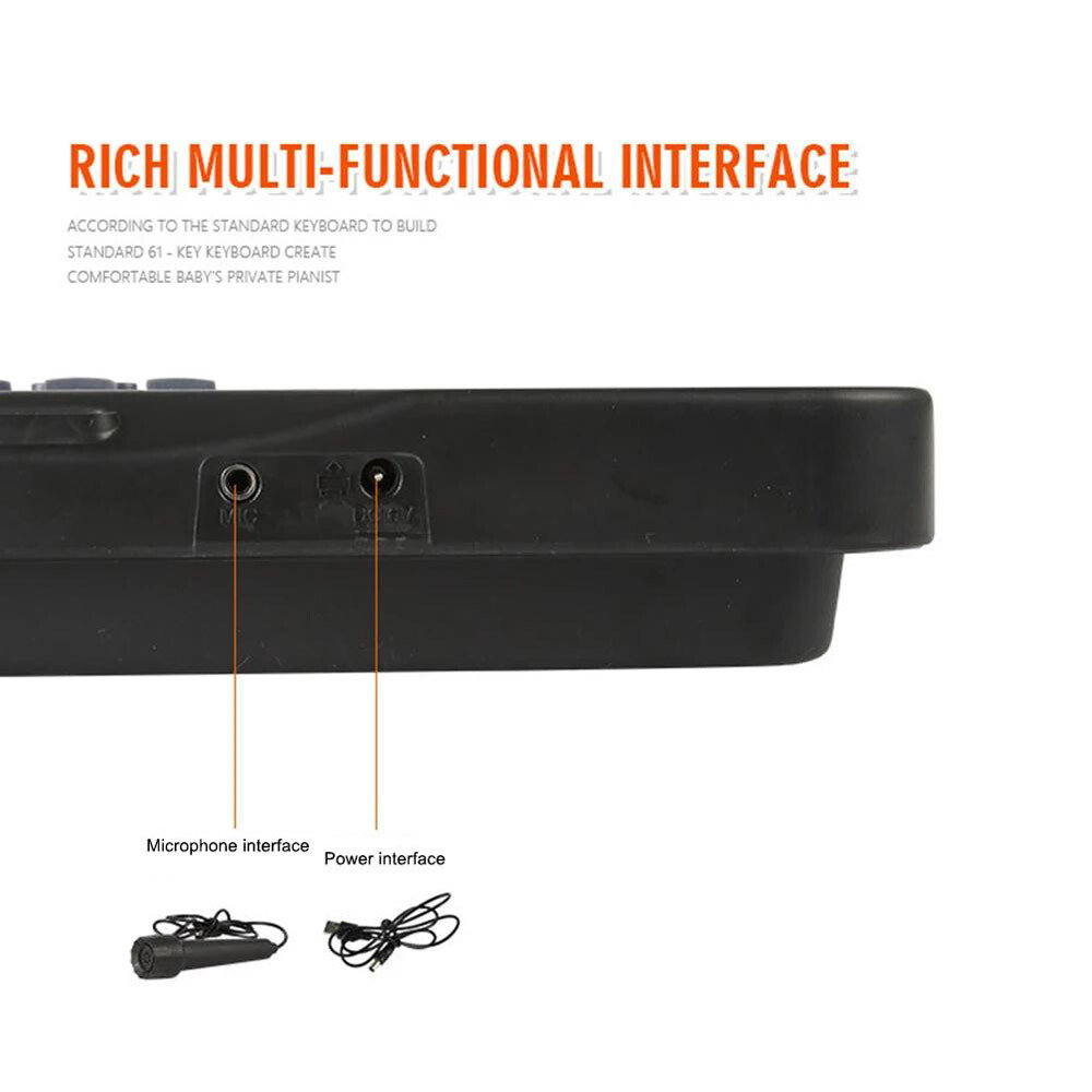 61-Key Electric Digital Piano Portable Kids Beginner Keyboard