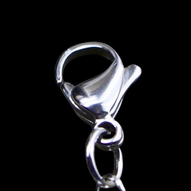 Surgical Stainless Steel Paper Clip Bracelet with Lobster Claw Clasp