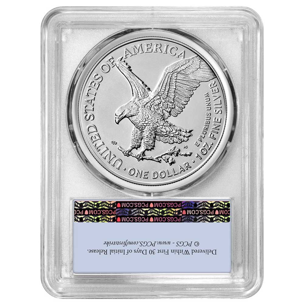 Presale - 2026 (W) $1 American Silver Eagle PCGS MS70 FS Flag Label