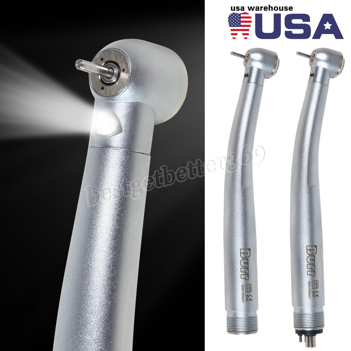 Dental Fiber Optic LED E-generator high speed handpiece 4HOLE/2HOLE NSK Style