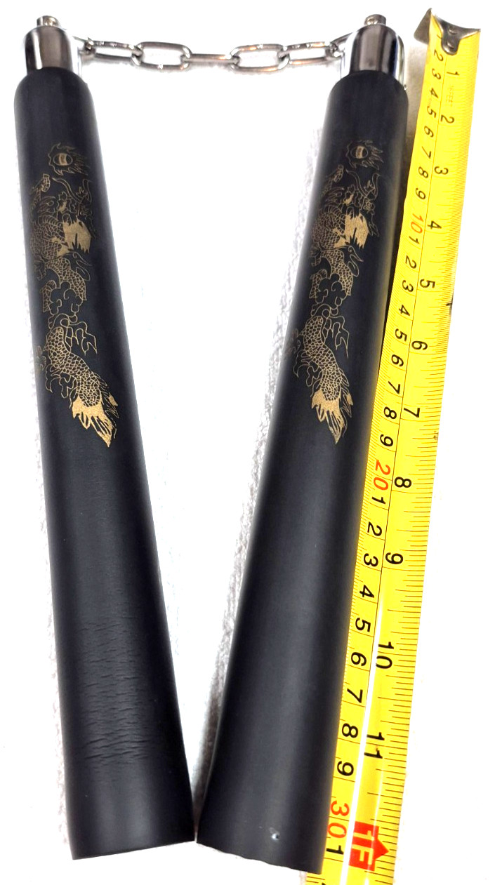Foam Nunchucks for Martial Art Karate Training DRAGON - Black