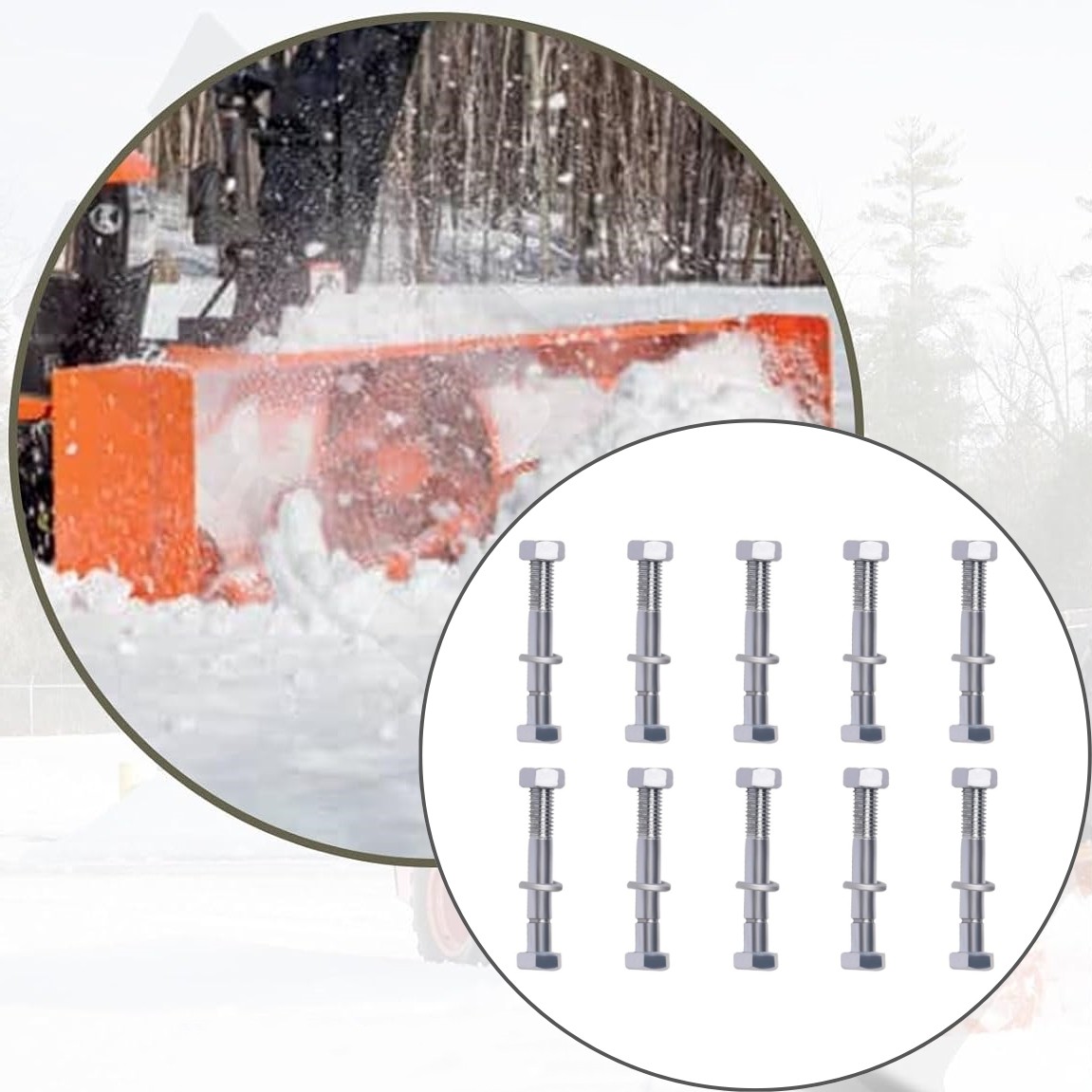 70060-01338 (10 Pack) Snowblower Shear Bolts For Kubota BX2750D Front Snowblower
