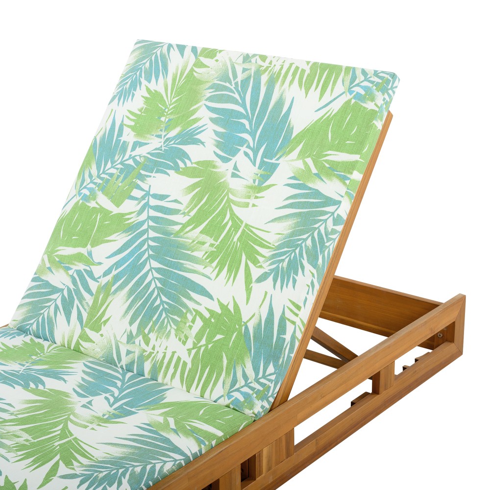Outdoor Chaise Lounge w/ Adjustable Recliner & Water-Resistant Cushion for Patio