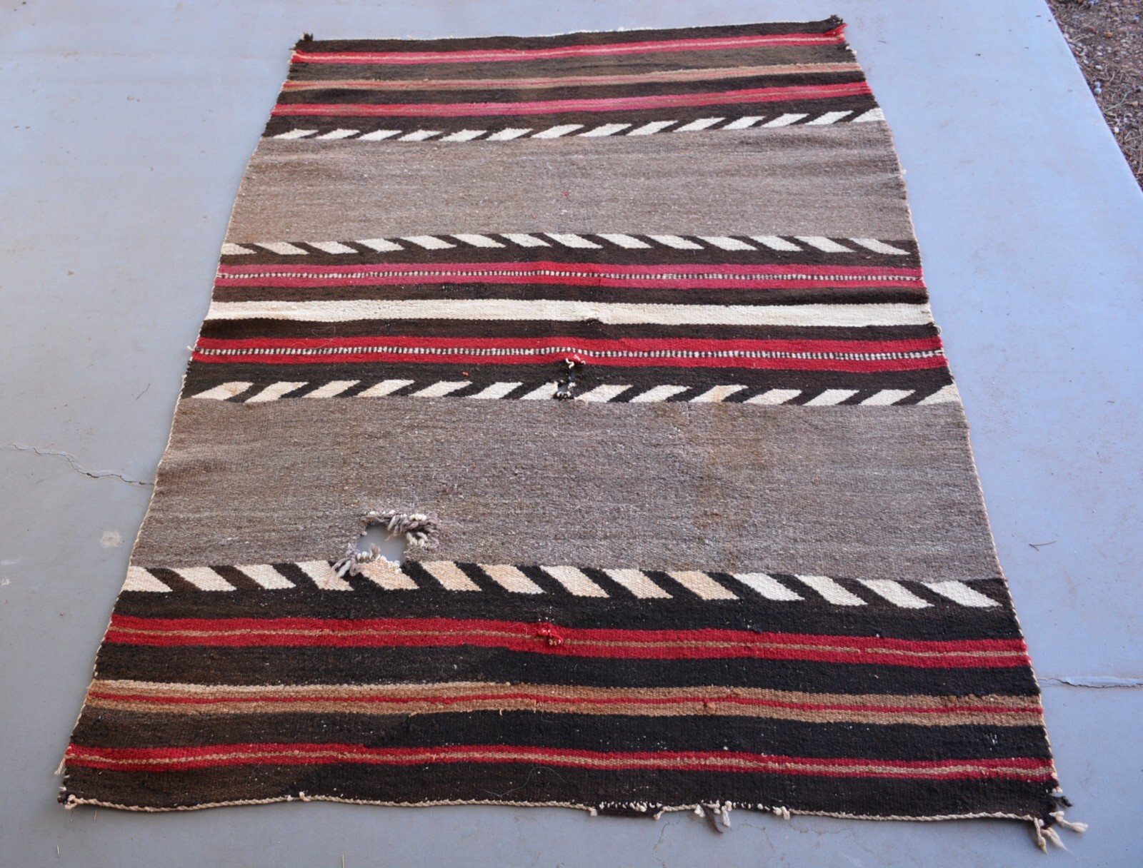 Old Navajo Transitional Banded Blanket