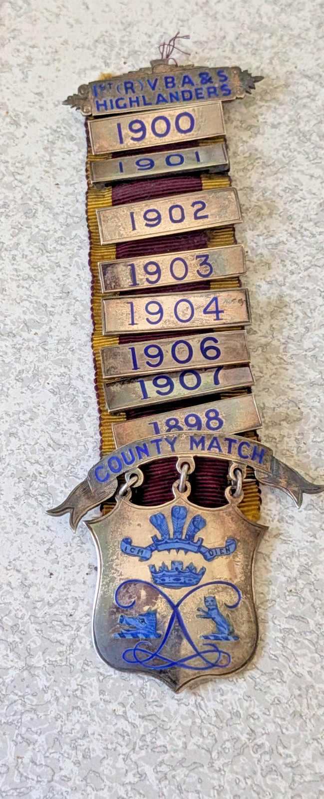 ANTIQUE SILVER MILITARY SPORTS MEDAL - 1ST RESERVE ARGYLL SUTHERLAND HIGHLANDERS