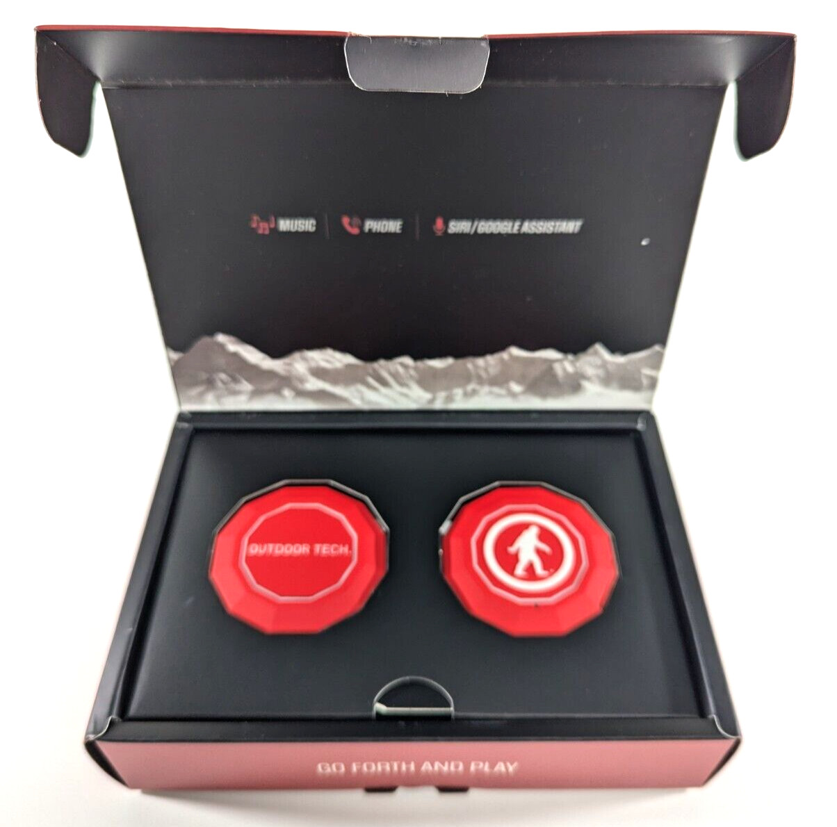 Outdoor Tech Chips 3.0 Wireless Helmet Audio Headset Easy One Touch Red OT0054