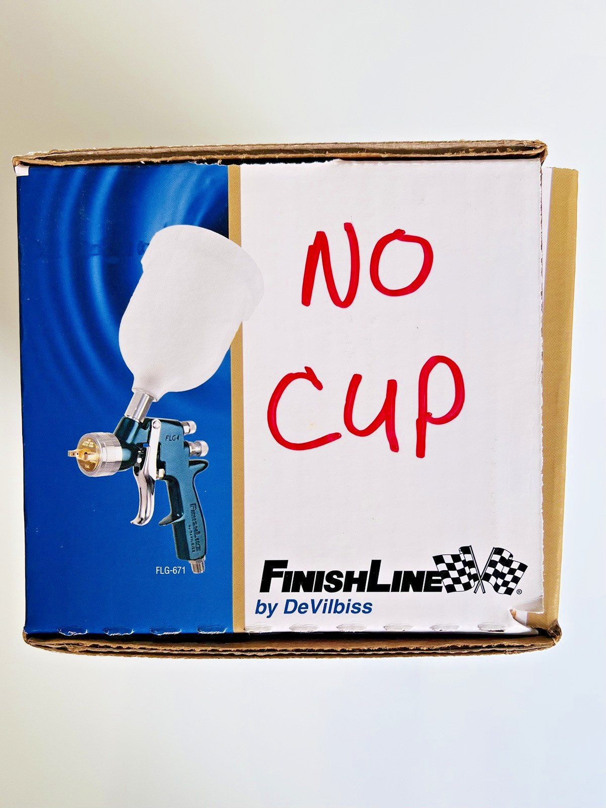 DeVilbiss FinishLine FLG-4 HVLP Gravity Spray Gun with 3 Fluid Tips & AiR Gauge