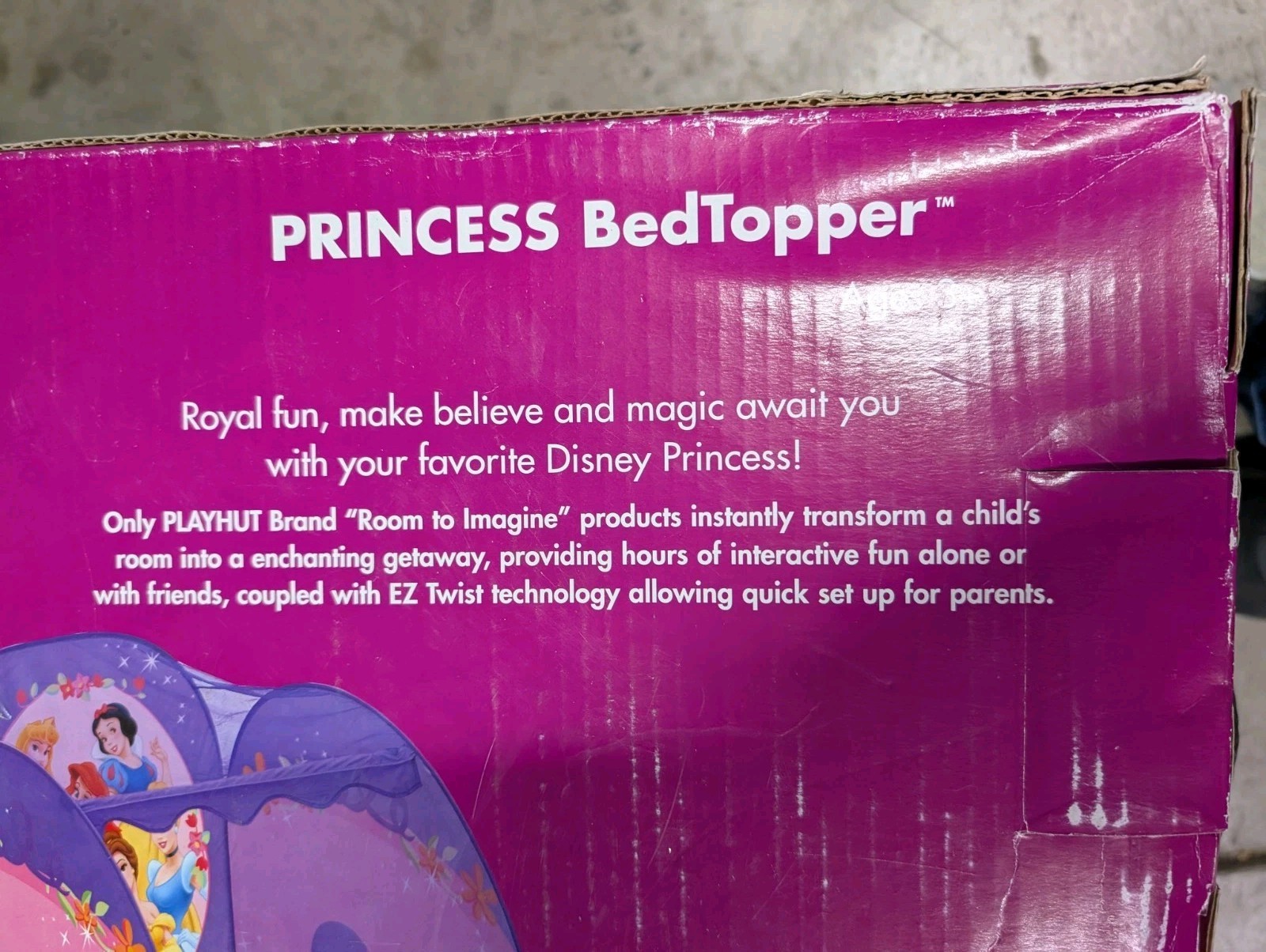2004 Vintage Disney Princess Playhut Twin Bed Topper Canopy Original Box