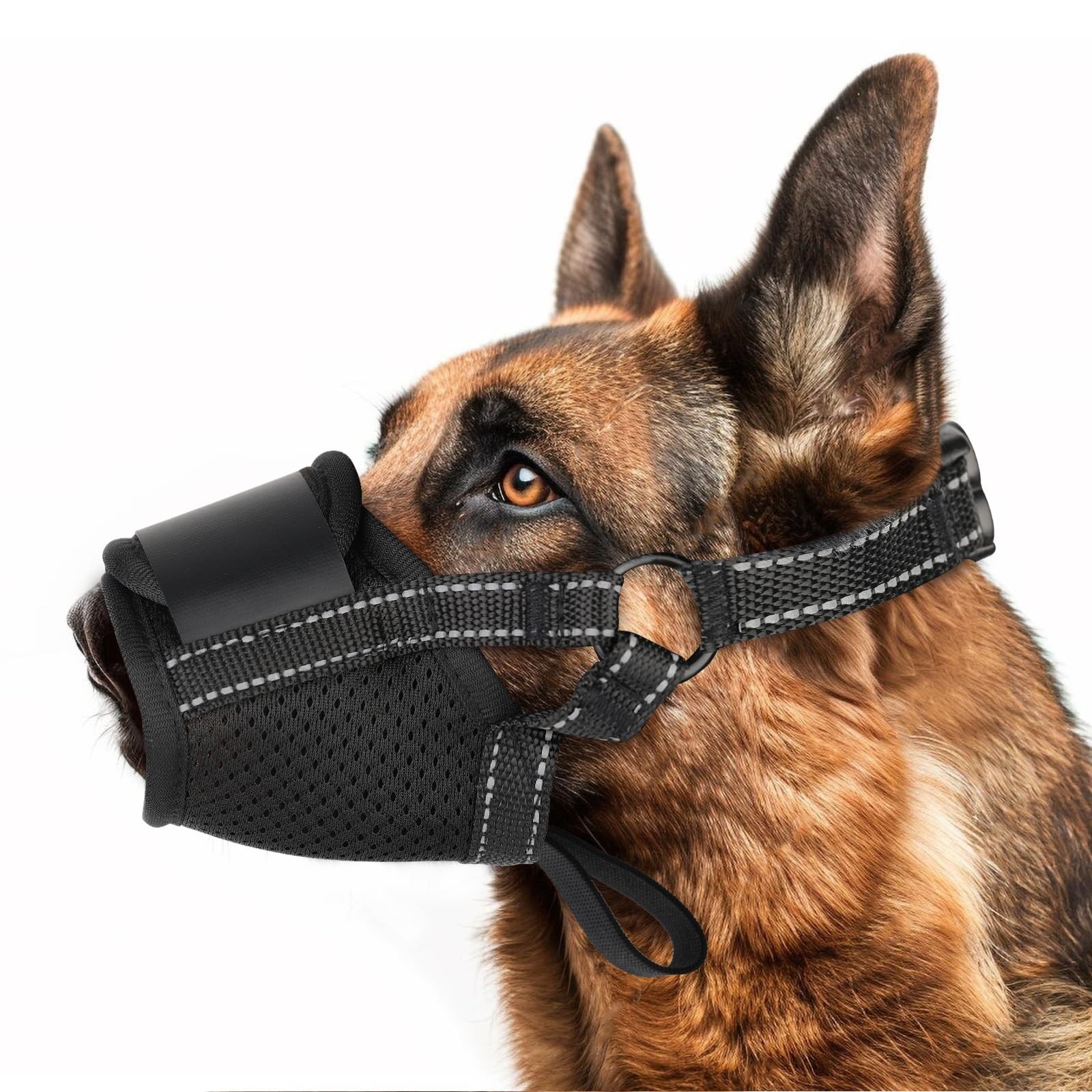 Bozal ajustable para perros, transpirable, antiladridos, XL