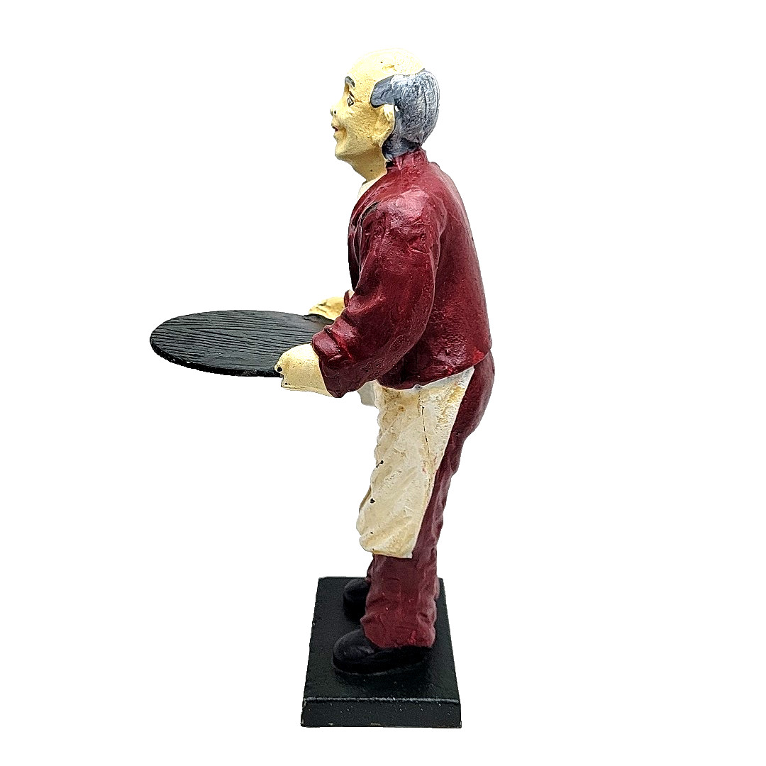 Connoisseur Statue - Old Man Butler Statue Server Cast Iron 12"- Butler Statue