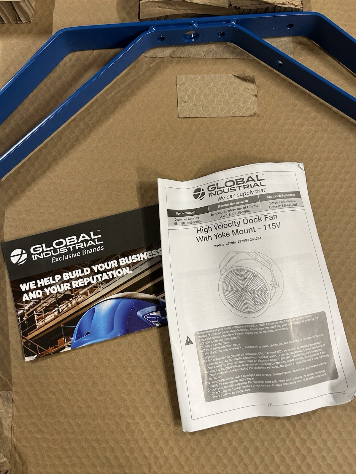 Global Industrial 18" High Velocity Drum Fan w/ Yoke Mount, 7,700 CFM, 1/2 HP