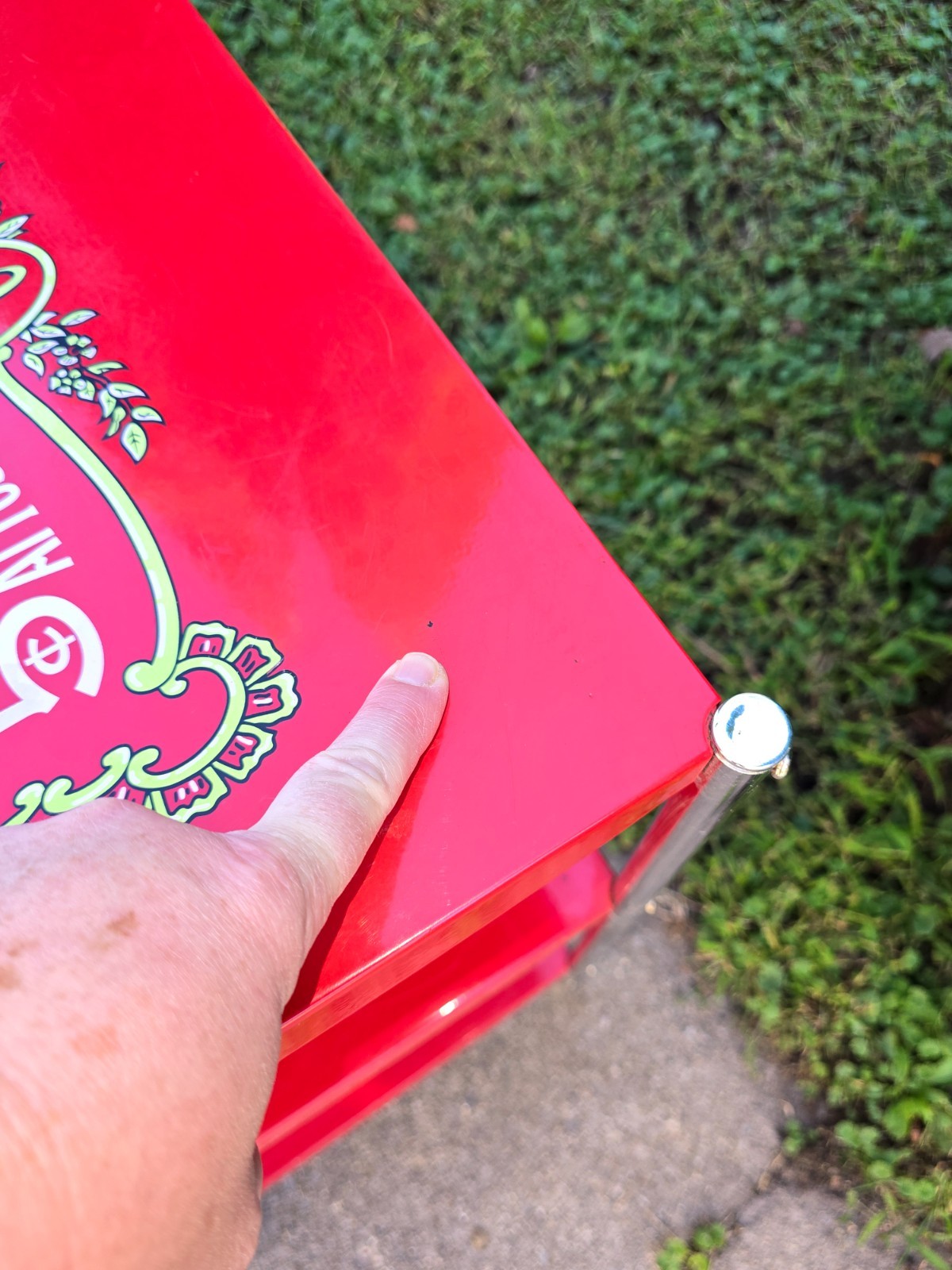 Vintage Metal Display Coca Cola Retro Kitchen Rolling Cart Collectible