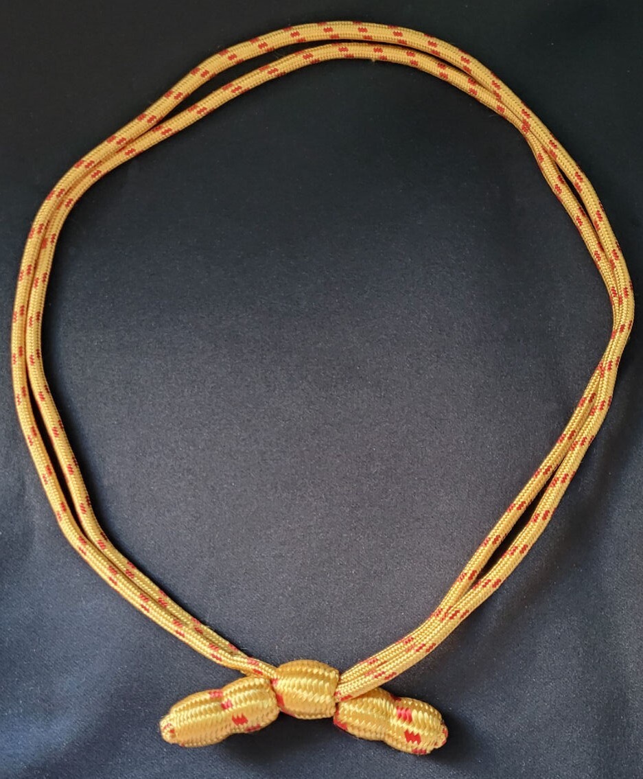 Gold & Red Military Cavalry Trooper Campaign Rope Band Acorn Hat Cord