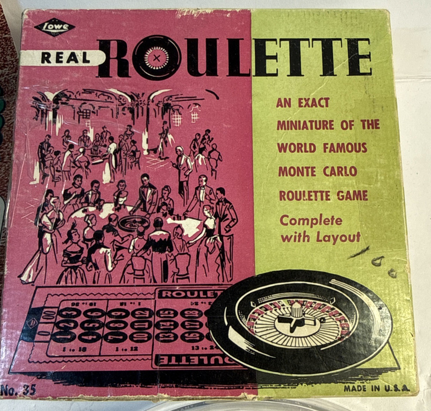 VINTAGE - E.S. Lowe Real Roulette Game in Original Packaging - 7 DAY SALE