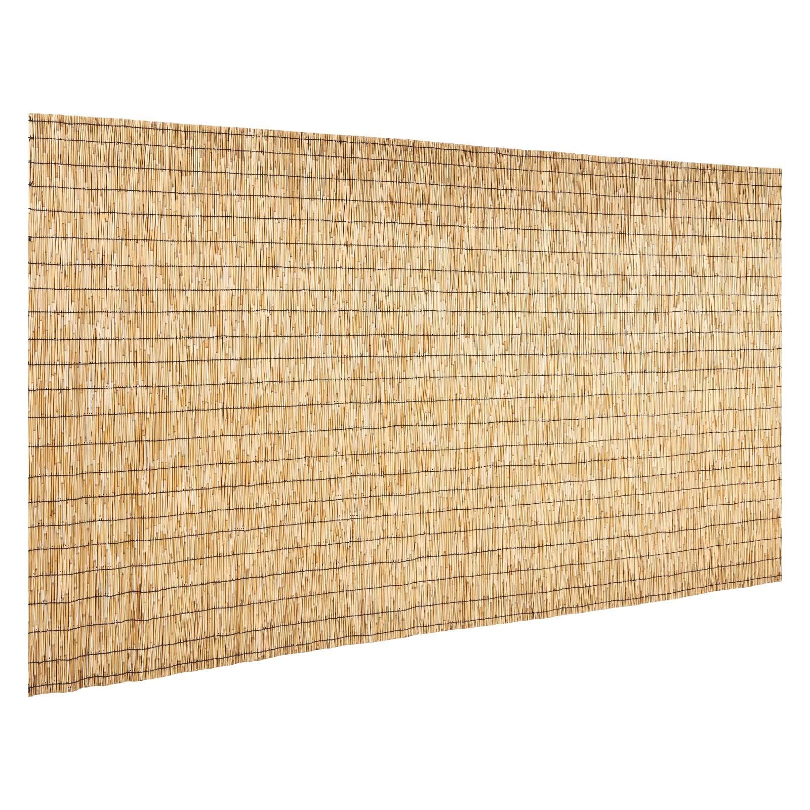 Uimoso Natural Reed Fence Panel 5.58 x 16.4 ft Privacy Screen Roll for Garden