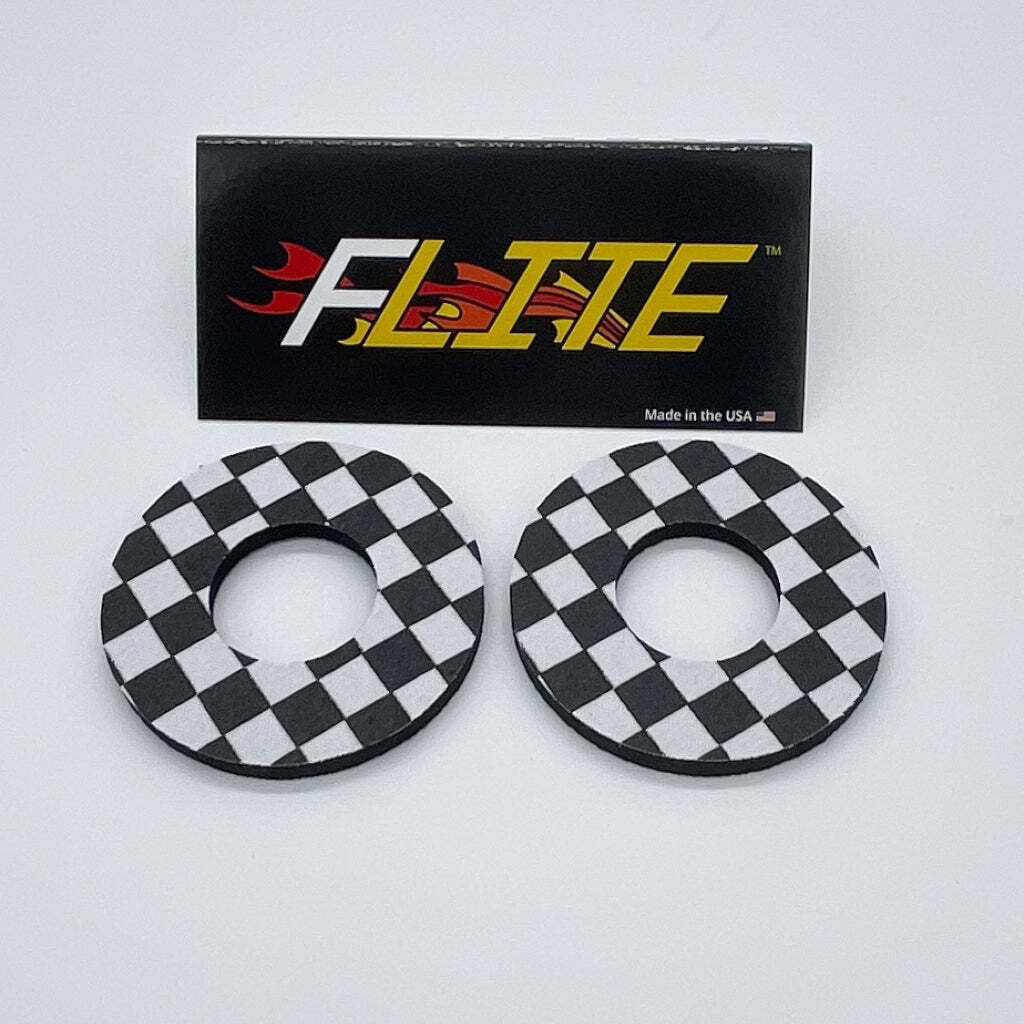 Grip Donuts - Checker - for BMX/MX by Flite - Multiple Colors Available