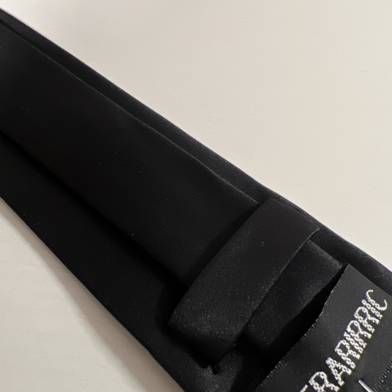 New Ferarirric Men’s Necktie Black Solid Narrow Tie 58” Classic Length