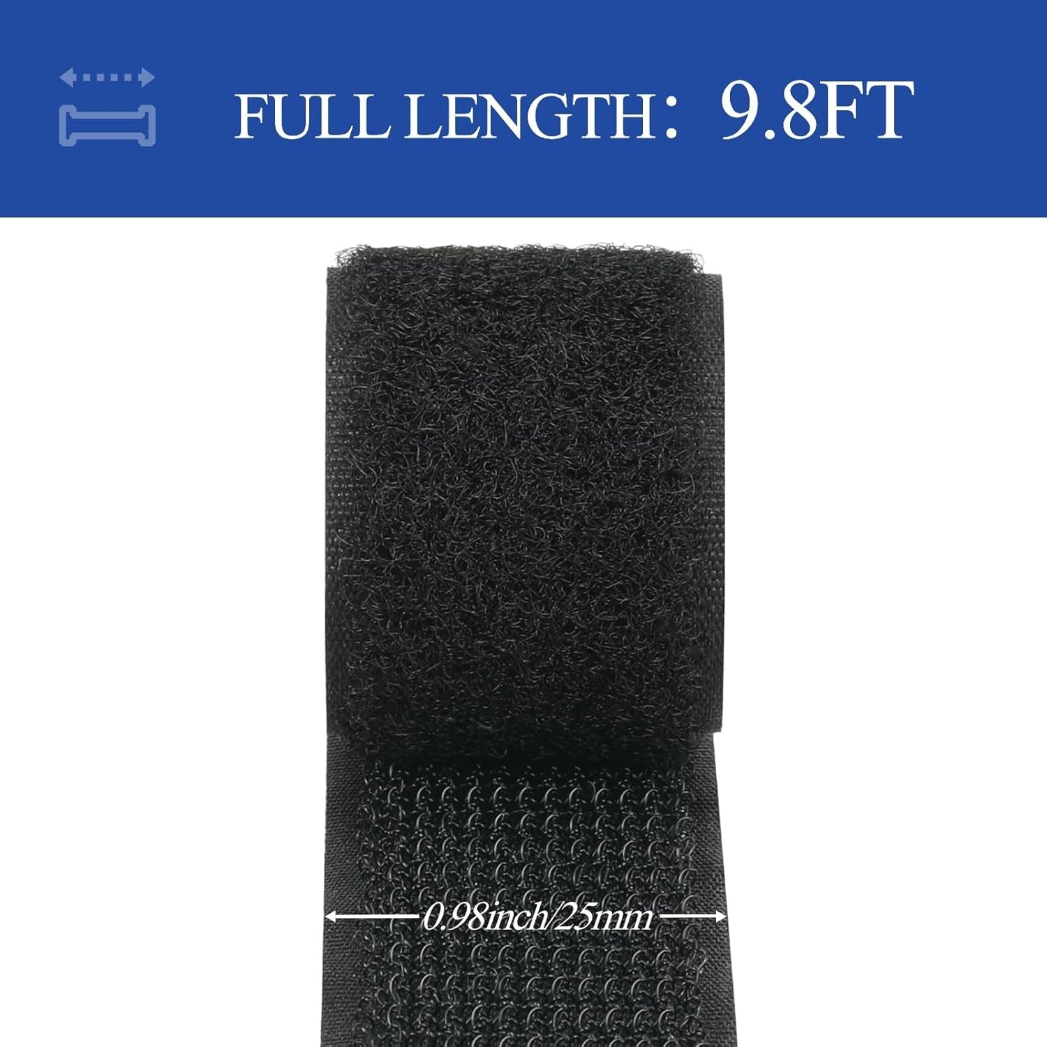 3M Hook and Loop Tape with Adhesive, Heavy Duty Self Sticky Interlocking Tape, S