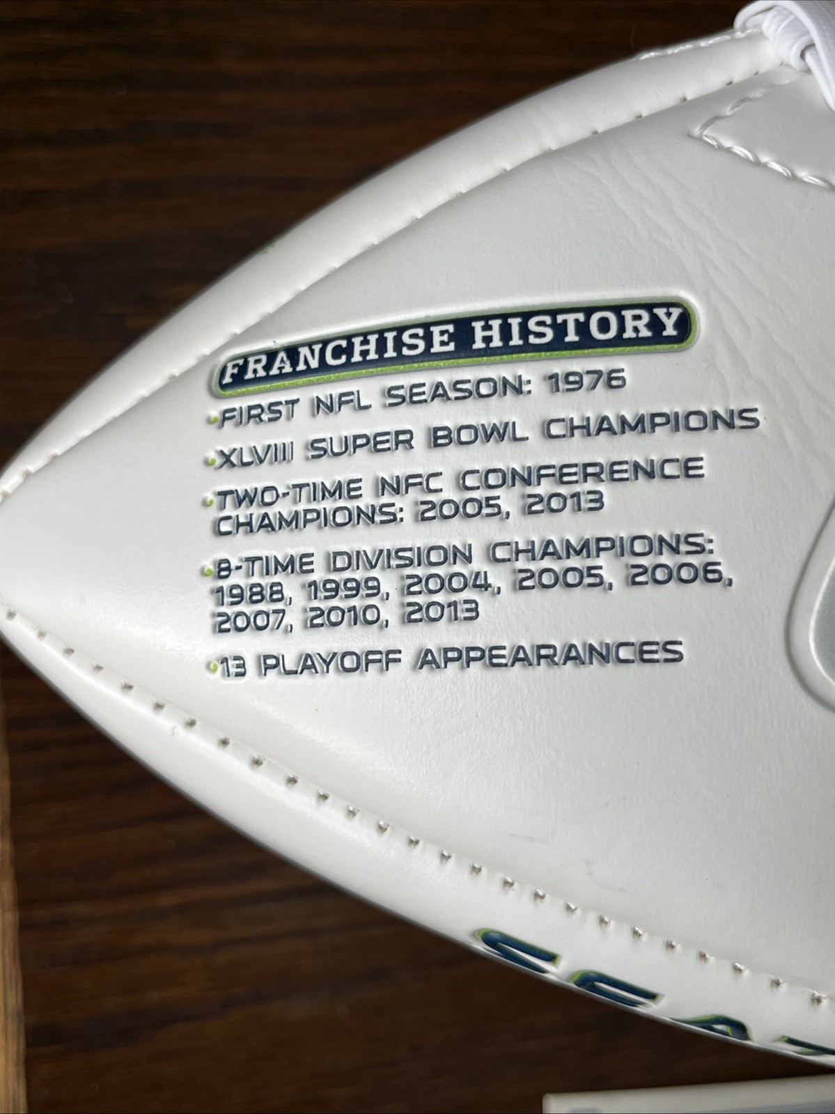 Seattle Seahawks Super Bowl XLVIII Champions Football Limited Edition COA! NIB