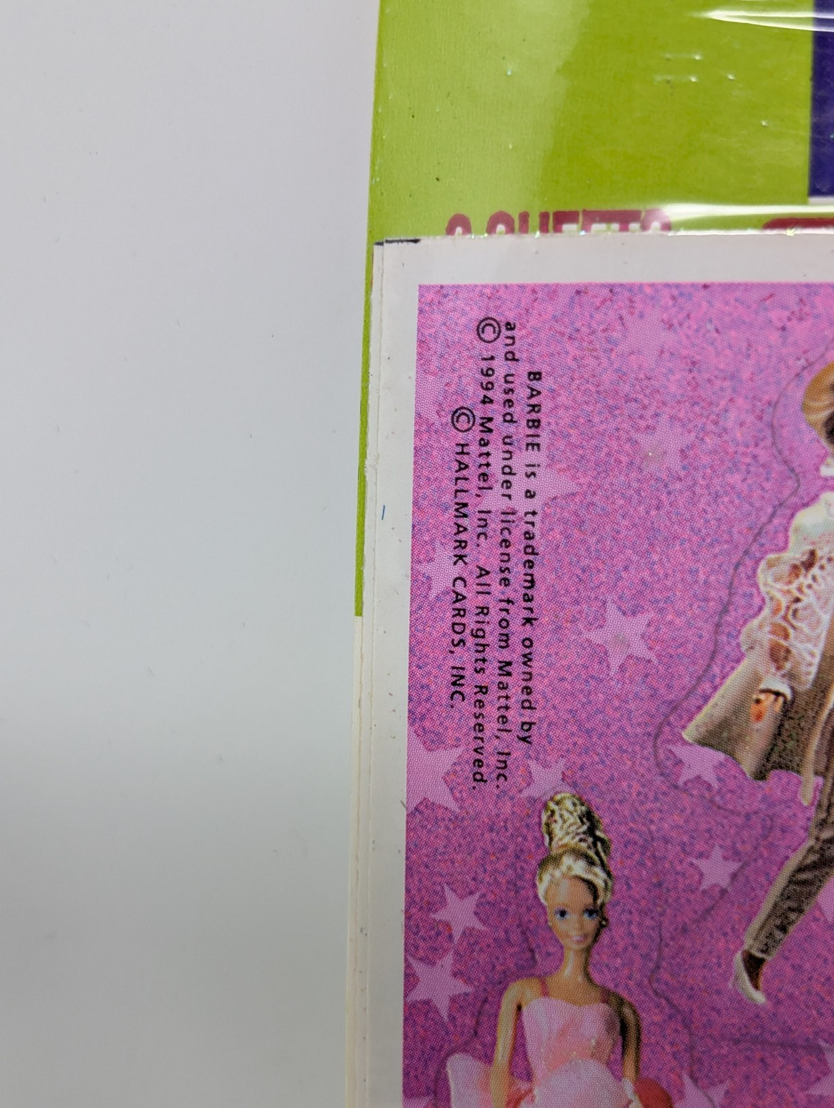 Vintage 1994 Hallmark Barbie Sticker Sheets Glitter Pink Made in USA Princess