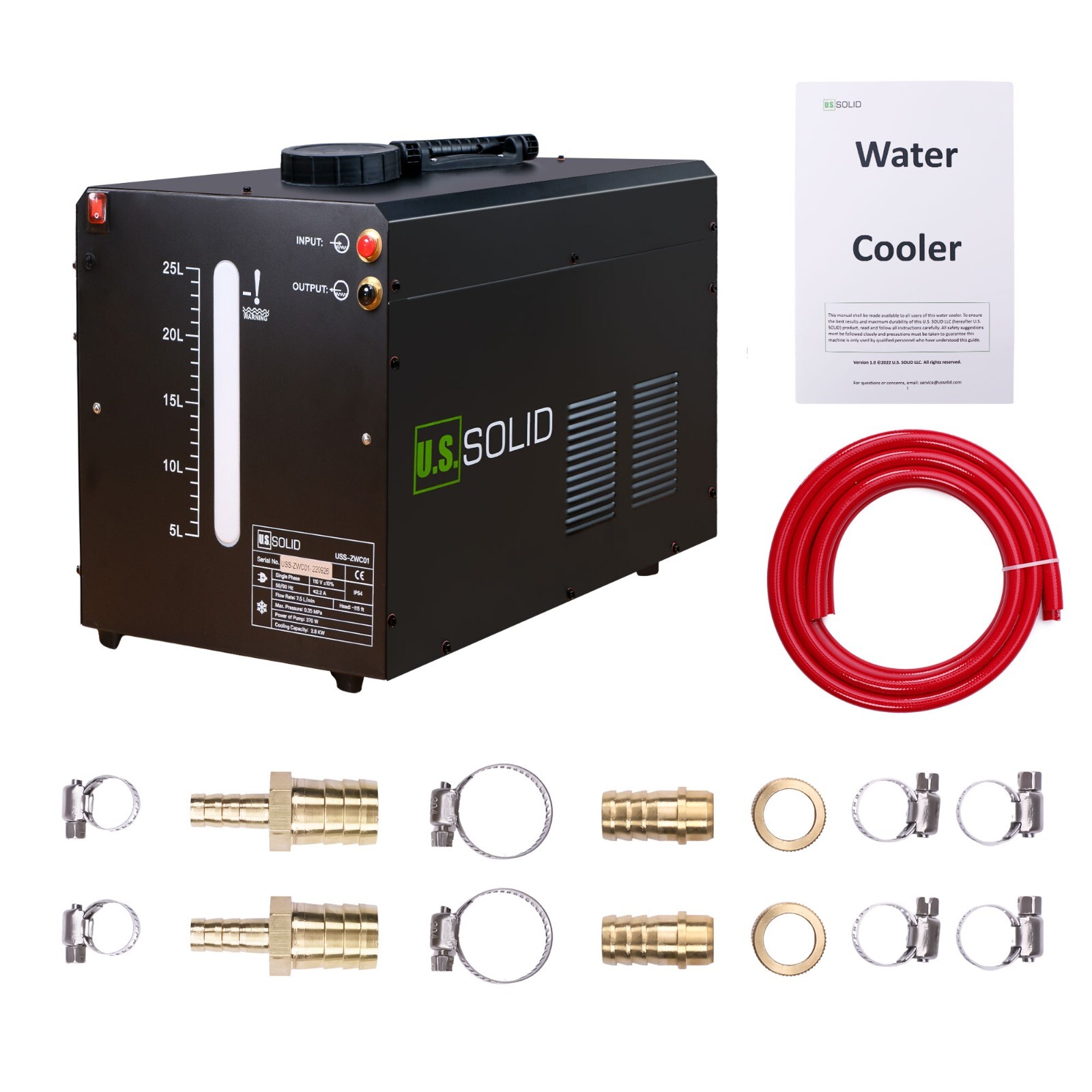 U.S. Solid Tig Water Cooler 25L TIG MIG Welder Torch Water Cooling Machine 370W