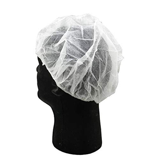 Pack of 100 Disposable Bouffant Caps Hair Nets, Salon Spa Food Service 21"