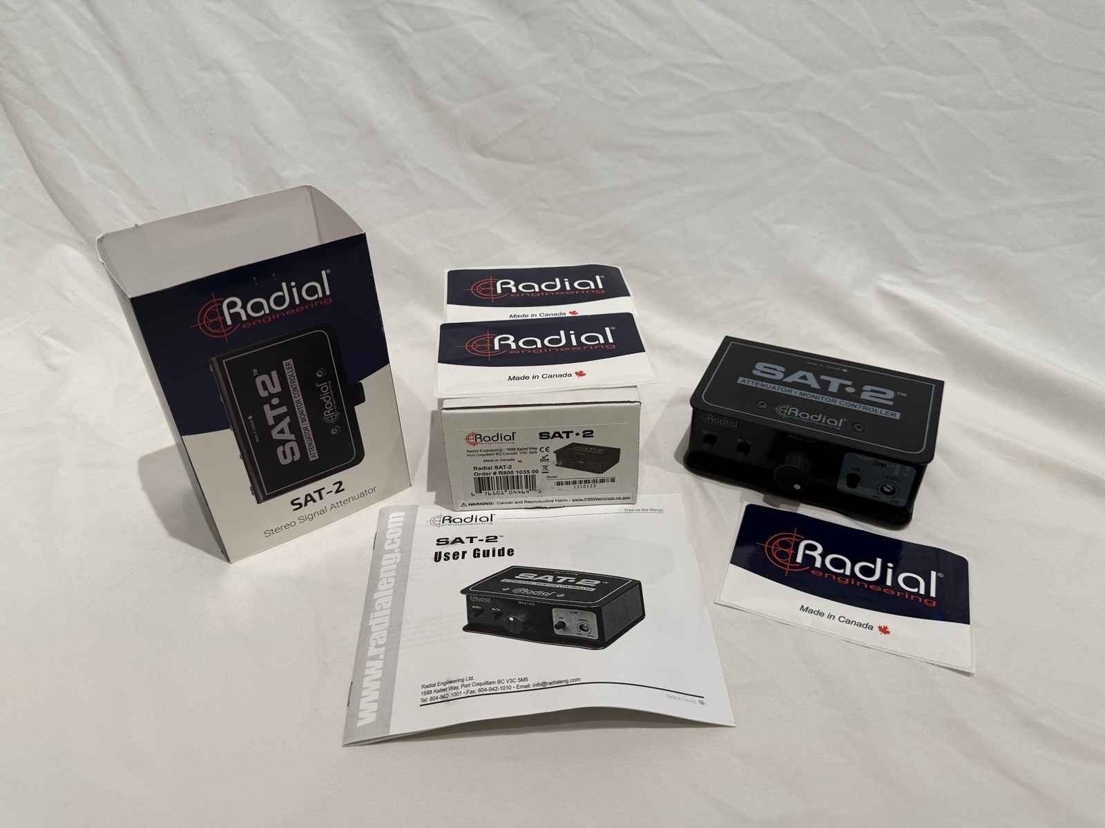 Radial Engineering SAT-2 Stereo Monitor Controller and Audio Attenuator w/ Box