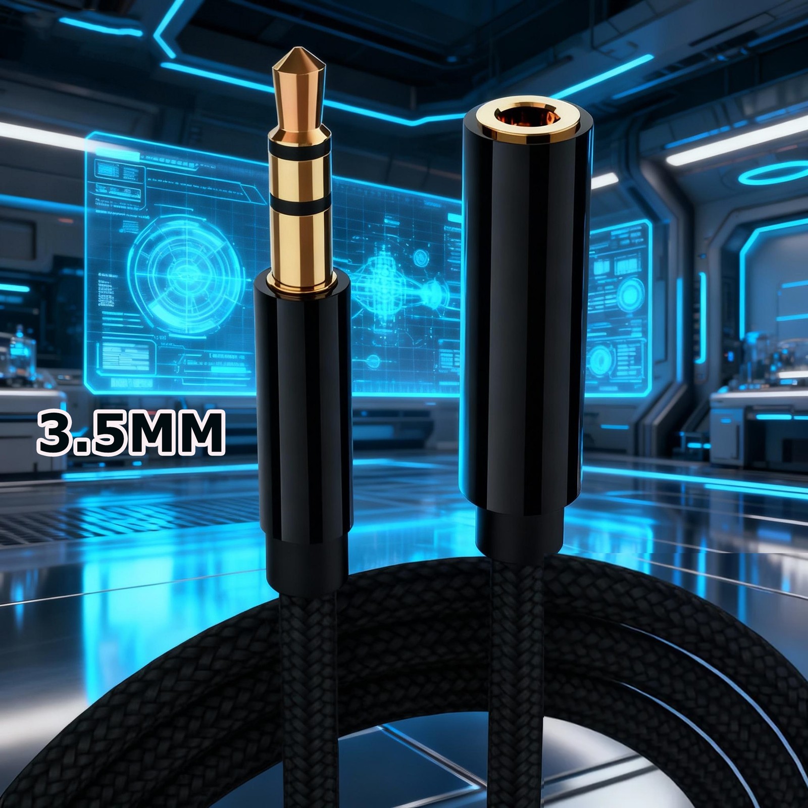 Male To Female 3.5mm AUX Audio Headphone Stereo Extension Cable 1m US