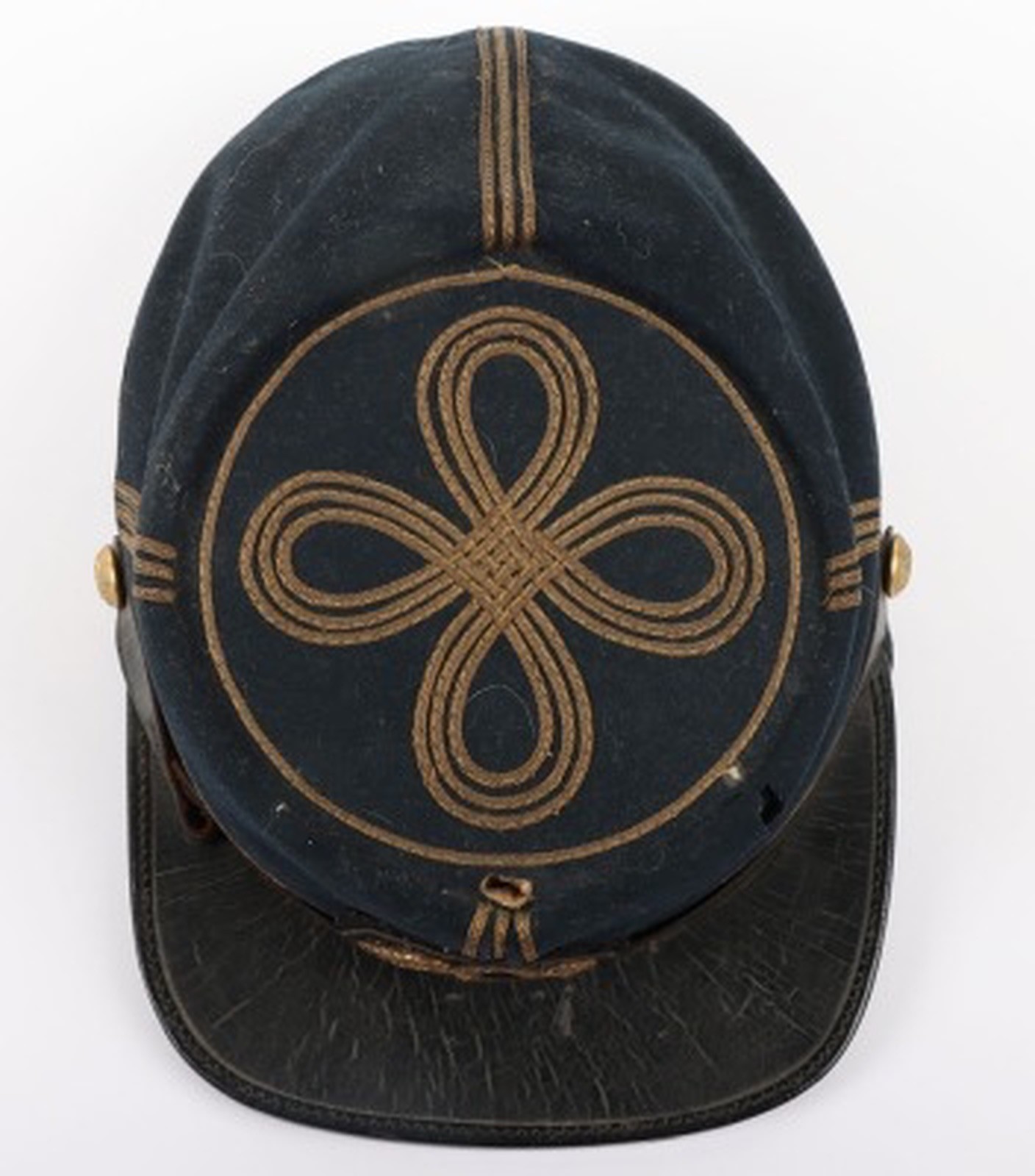 Civil War Union Chasseur Officer Kepi–28th Infantry, Major’s Bullion Insignia