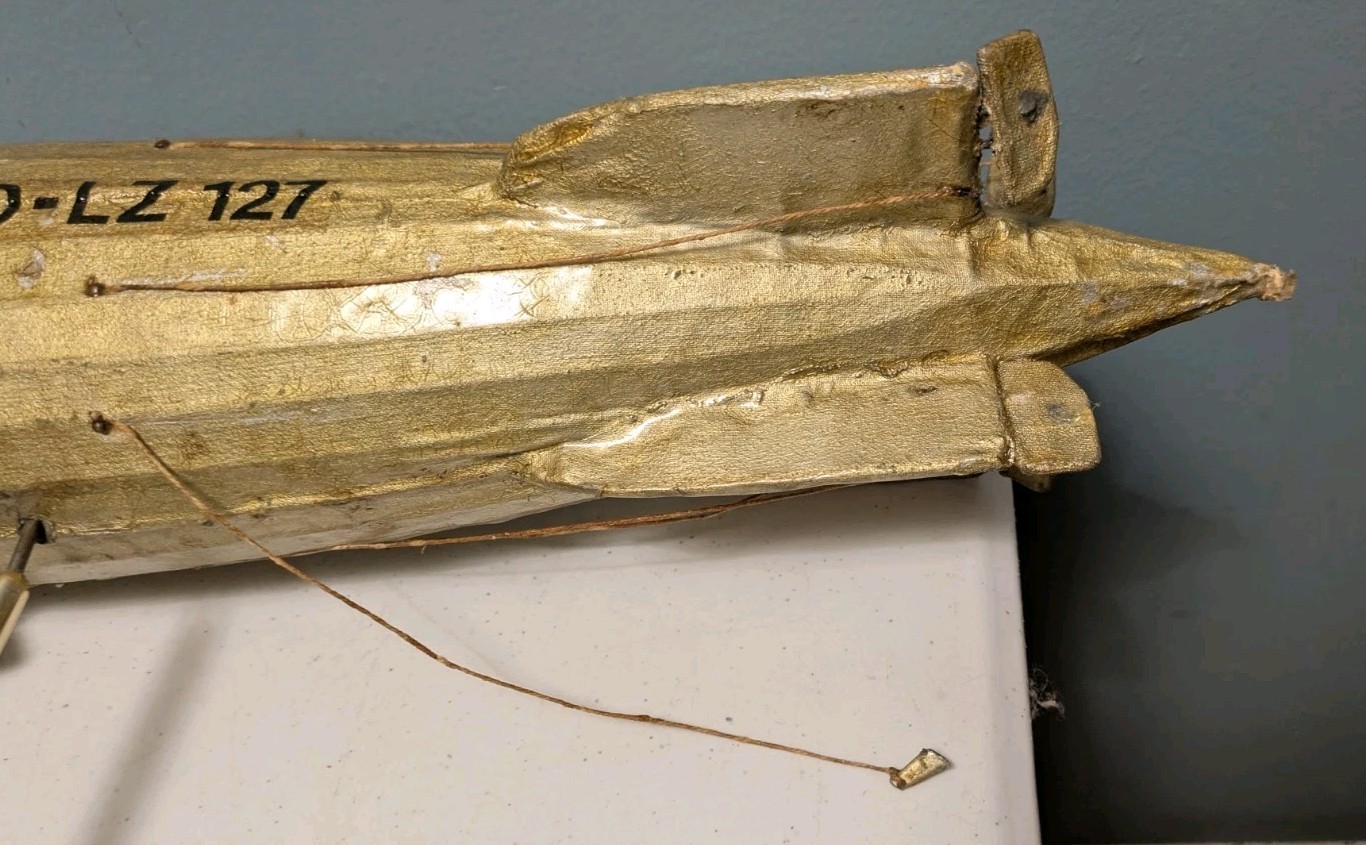 Antique Handmade LZ-127 Graf Zeppelin Germany Paper & Wood Model 1928 AJ