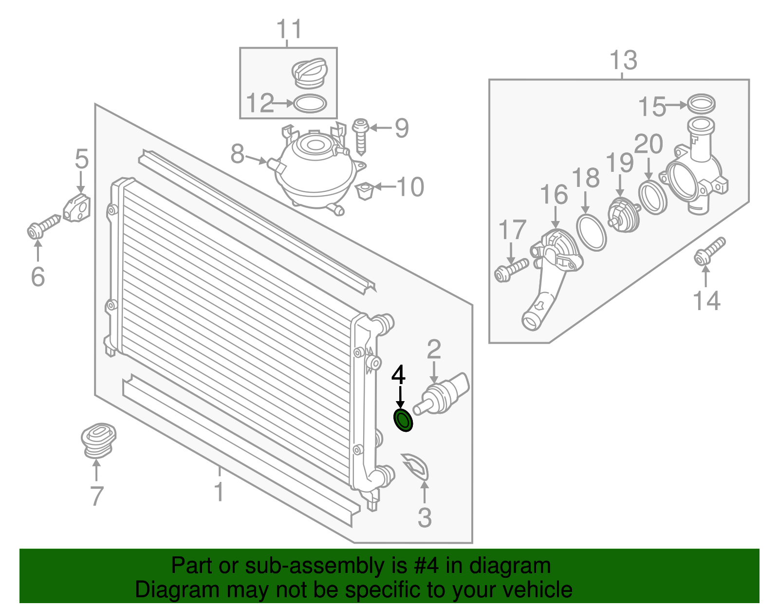Genuine Volkswagen Engine Coolant Temperature Sensor O-Ring N-903-168-02