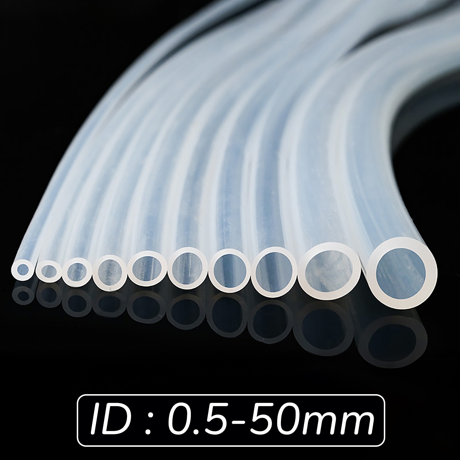 Platinum Clear Silicone Tubing Food/Medical Hose Tube High Temp 60A - All Sizes