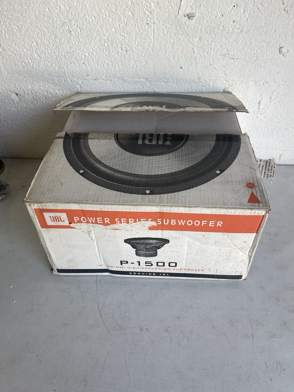 Vintage JBL P-1500 Power Series 15" Subwoofer in Box
