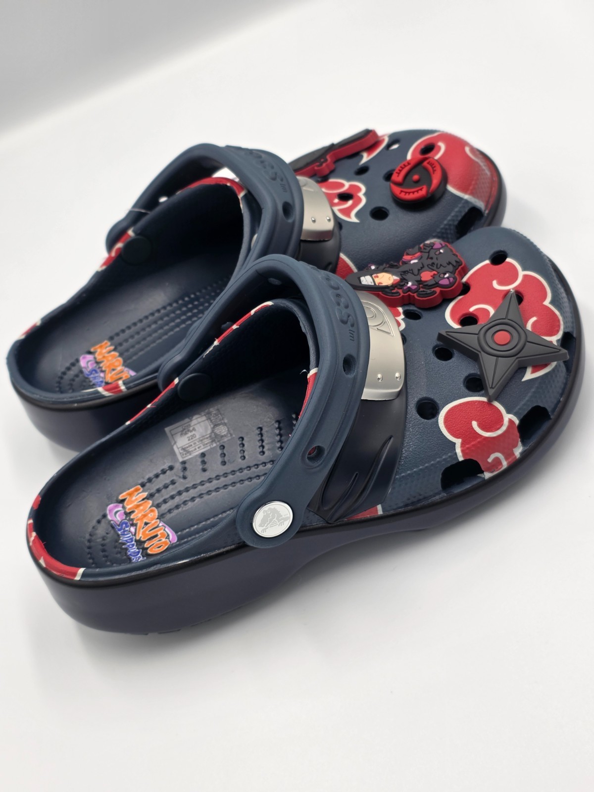 Naruto Crocs Akatsuki Anime Clogs Custom Jibbitz Slip On Sandals Unisex Shoes