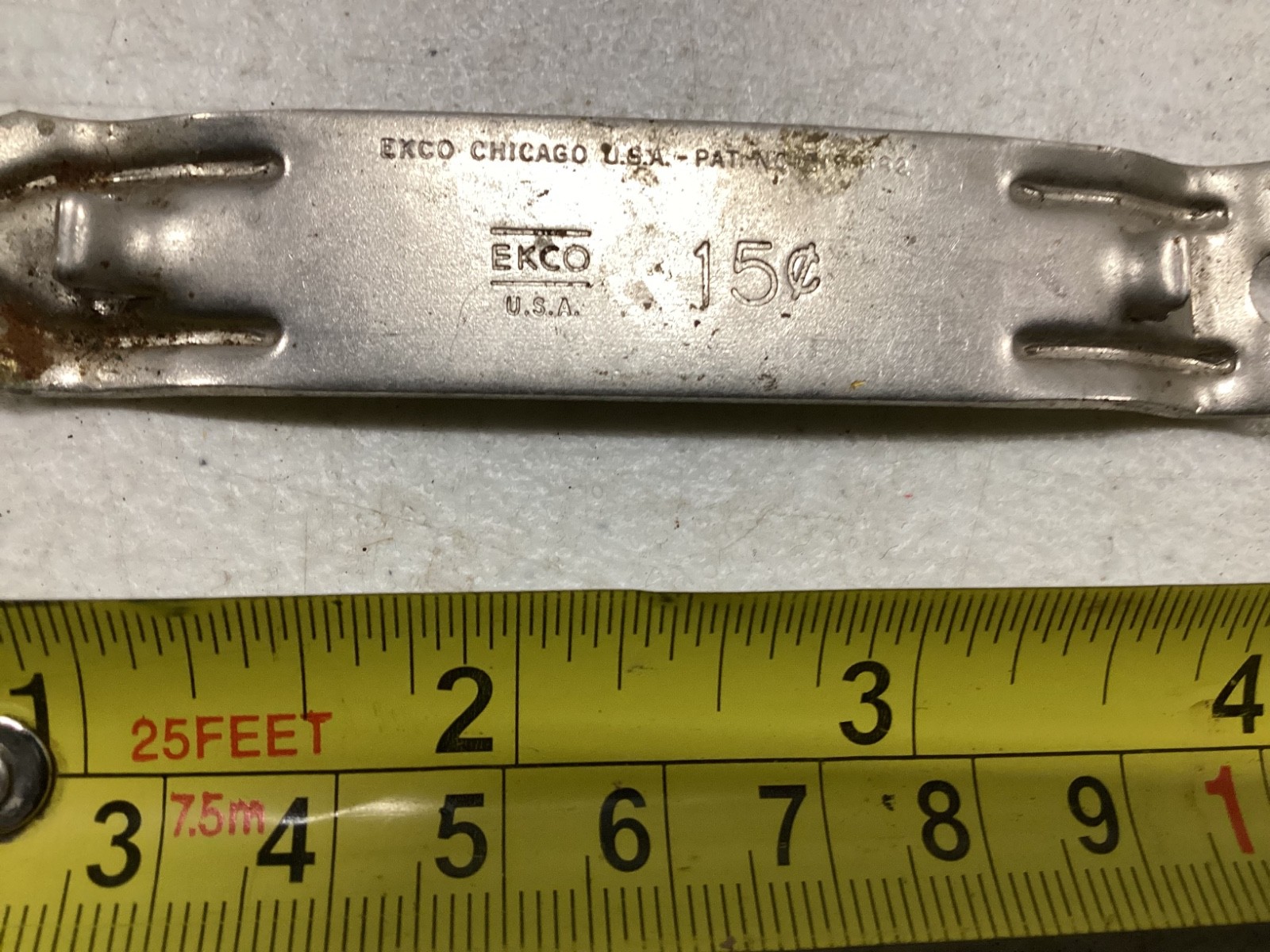 Vintage EKCO Safe Edge Metal Bottle Opener Can Piercer Tool