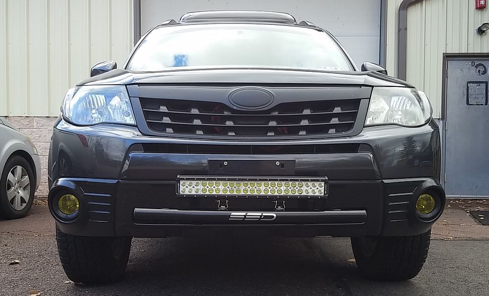 Fits 2009-2013 Subaru Forester RALLY LIGHT BAR(Bull Bar,Nudge Bar),4 Light Tabs!