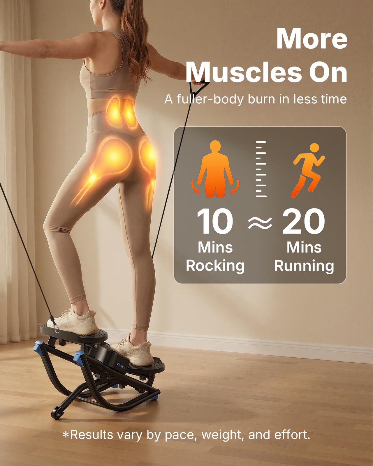 Merach Rocking Steppers for Exercise at Home, 3D Motion Stair Stepper with