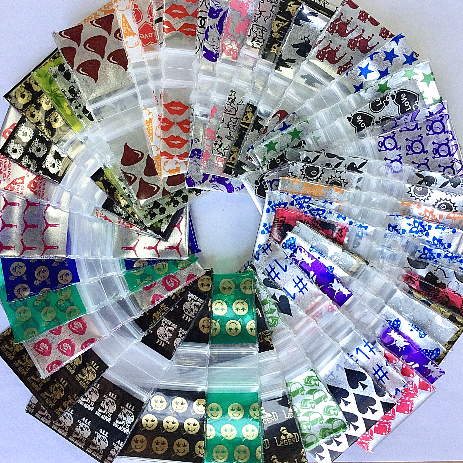 BaggiesSince1987 - 12510-S ZipSeal Bags 50 DESIGN MIX 1000 METALLIC ,👀Details🔽