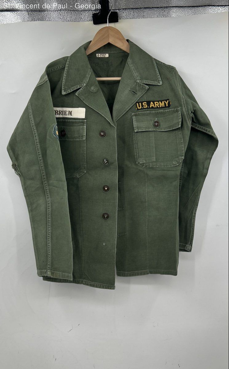 Vintage Military Og 107 Santeen Shirt Men's Size Large 60s Flaw