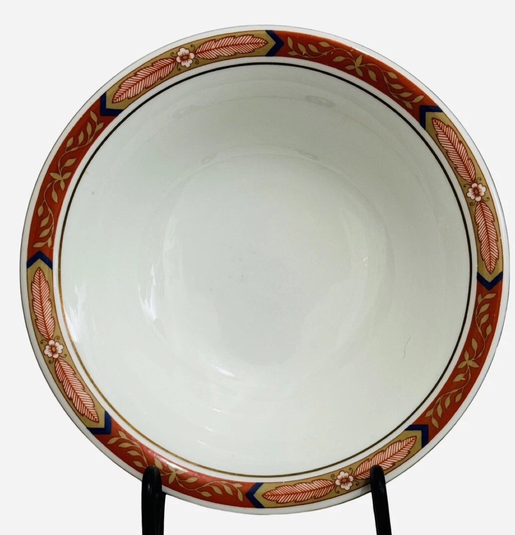 Royal Worcester Beaufort Rust Red Soup Bowls 6.75” Lot Set Of 4 Made In England