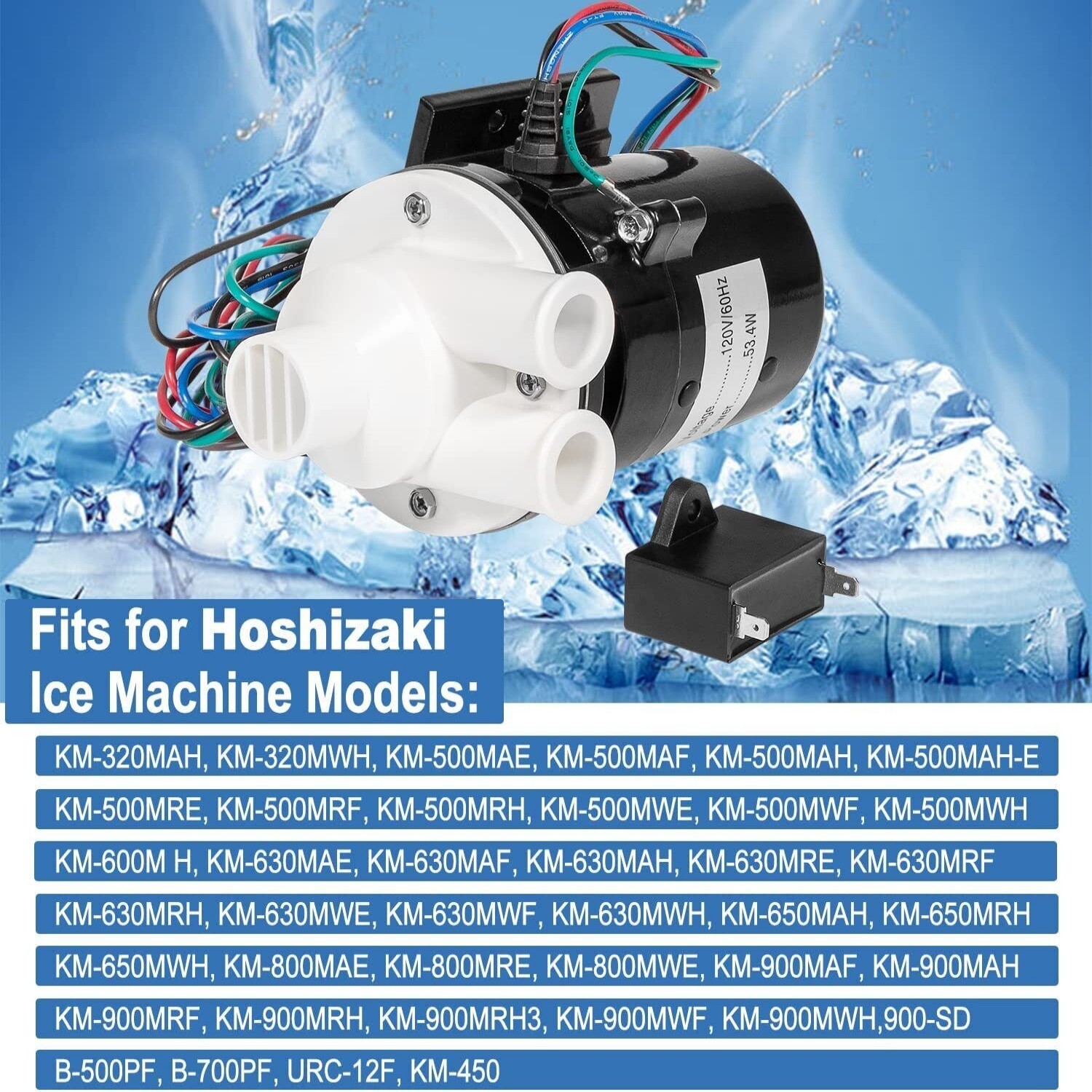 Water Pump Motor Assembly for Hoshizaki Ice Machine KM-450 KM-900 APTA92P10WD1🌟