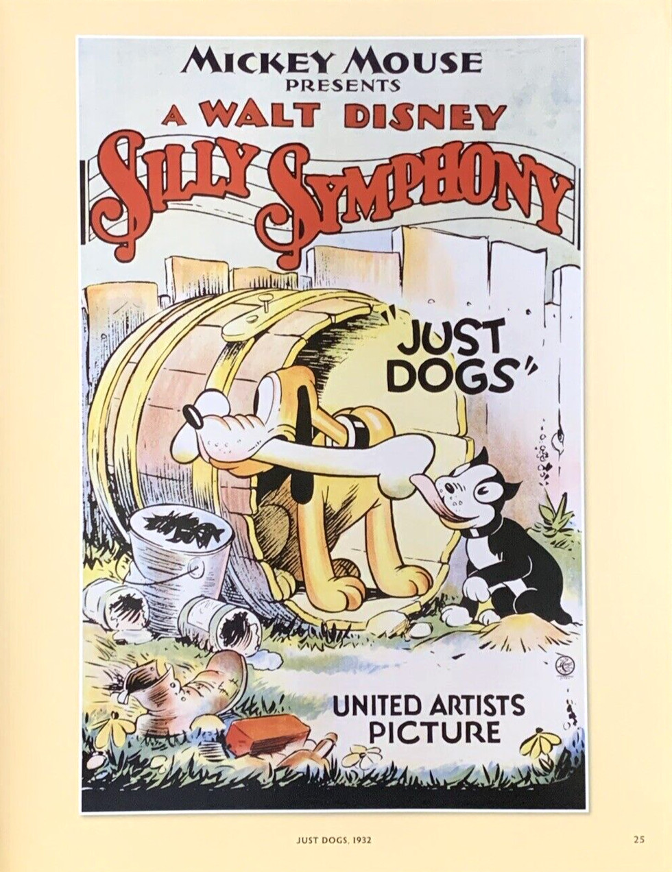 Mickey Mouse Silly Symphony 1932 Just Dogs Movie Walt Disney United Artist #0031