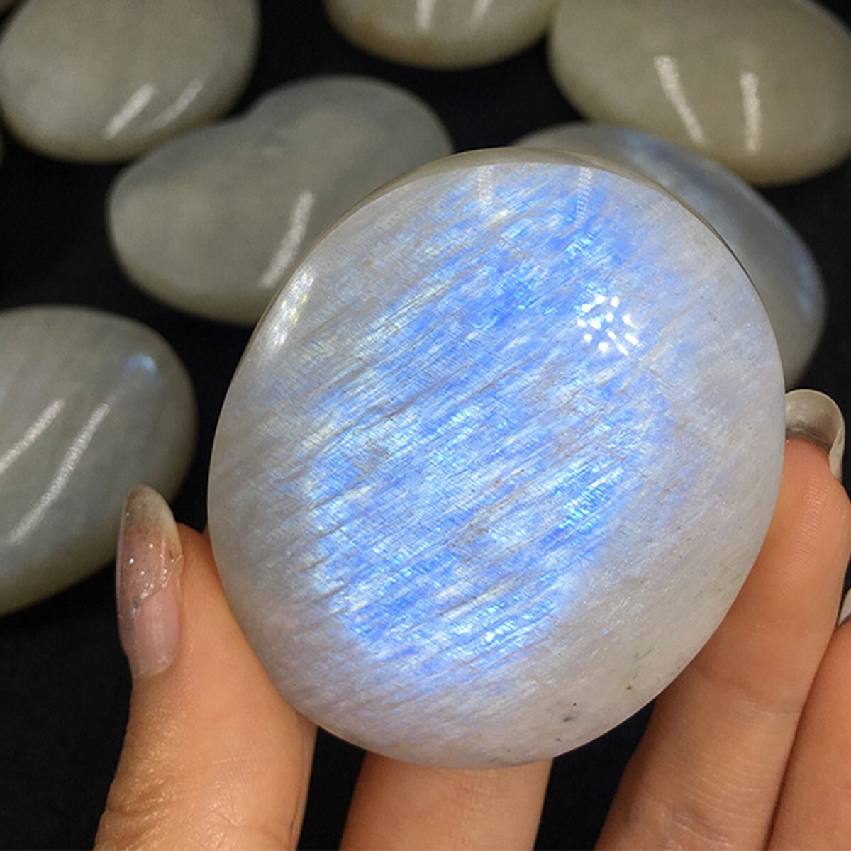 2" Large Moonstone Tumbled Stone Mineral Specimen Crystal Healing Reiki Gifts