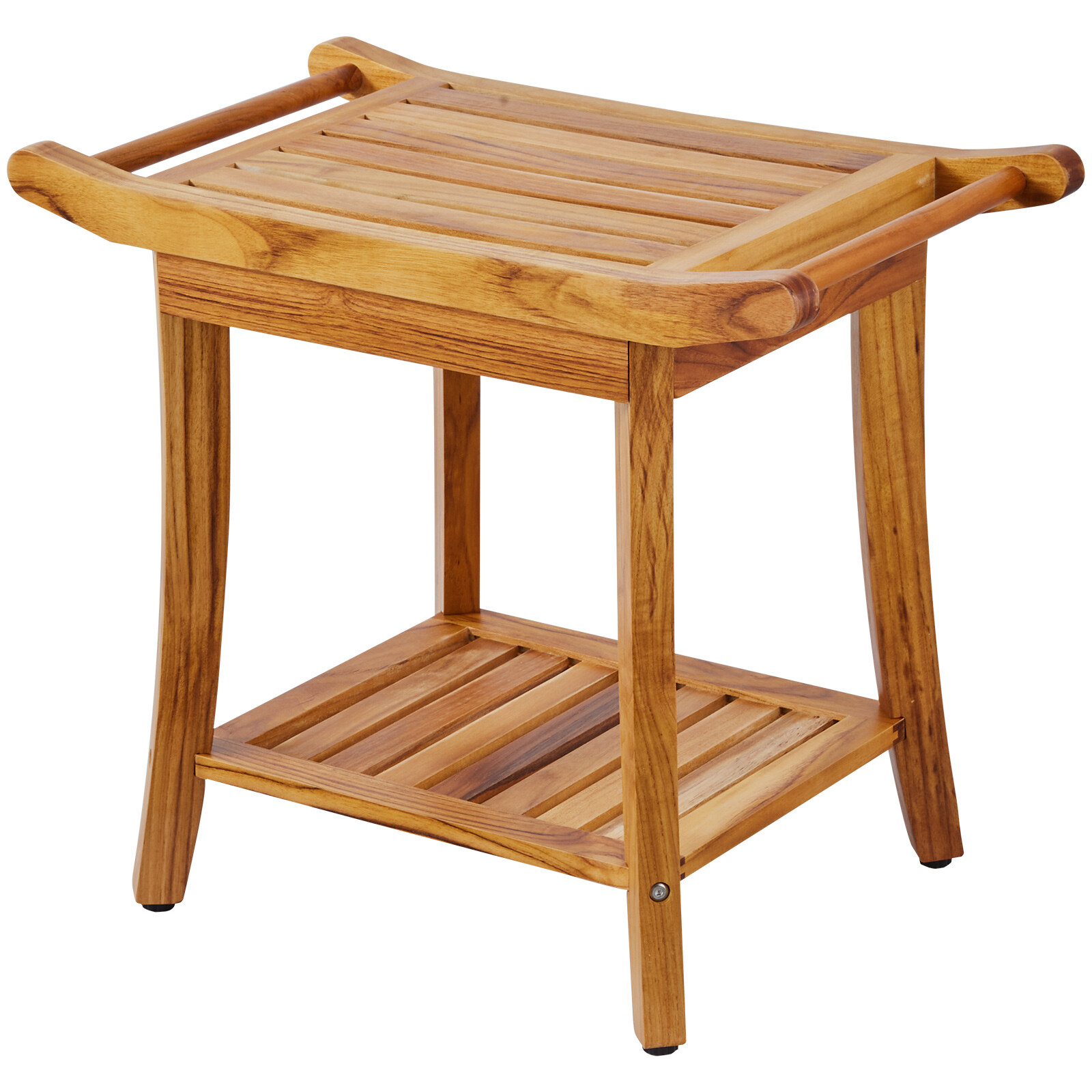 VEVOR Teak Shower Bench Wood Shower Stool Chair for Bathroom