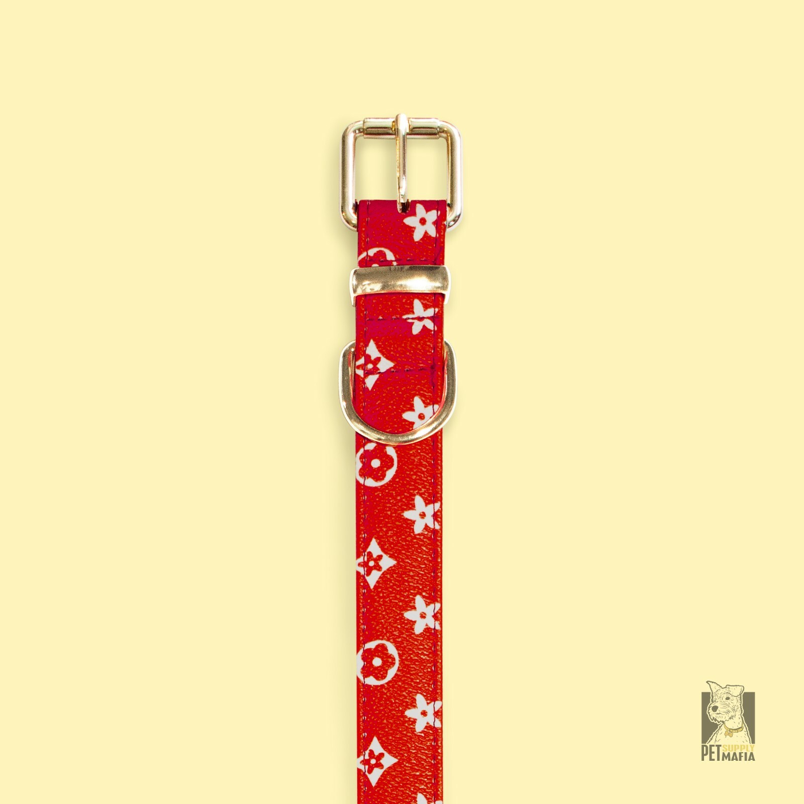 Luxury Leather Designer Dog Collar In XS, S, M, L, XL (Optional Leash Available)